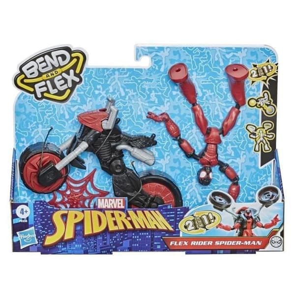 Spider-Man Bend och Flex Action Figur med 2-i-1 motorcykel - MARVEL