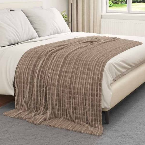 Täckning - VIDAXL - Lot 6 - Kamel - 200 x 150 cm - Polyesterfleece