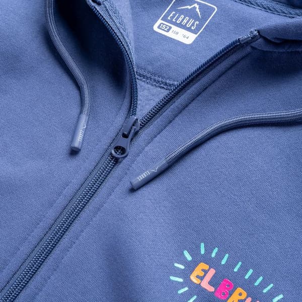Flicka Elbrus Ragna zip hoodie - grå/blå