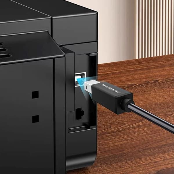 USB-B till USB-C kabel 1 m - svart
