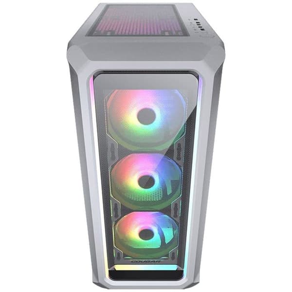 Speldatorchassi - COUGAR - ARCHON 2 RGB VIT - 3 ARGB-fläktar ingår - Härdat glas