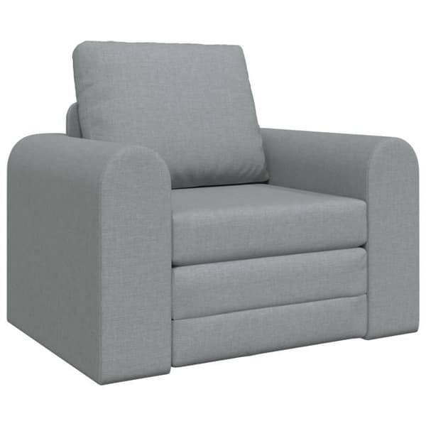 Sängsoffa på golvet - 2 i 1 - Ljusgrå - Polyester tyg - 98x71x83 cm