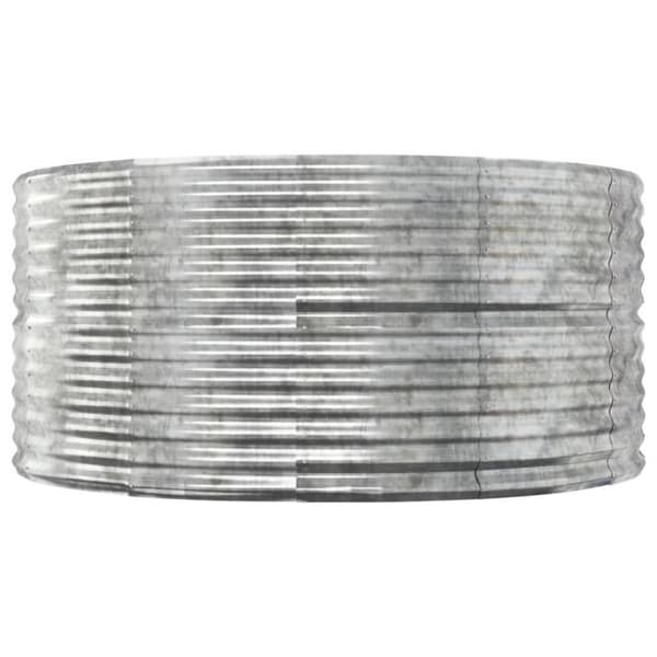 vidaXL Garden Raised Bed Silver pulverlackerat stål 319092