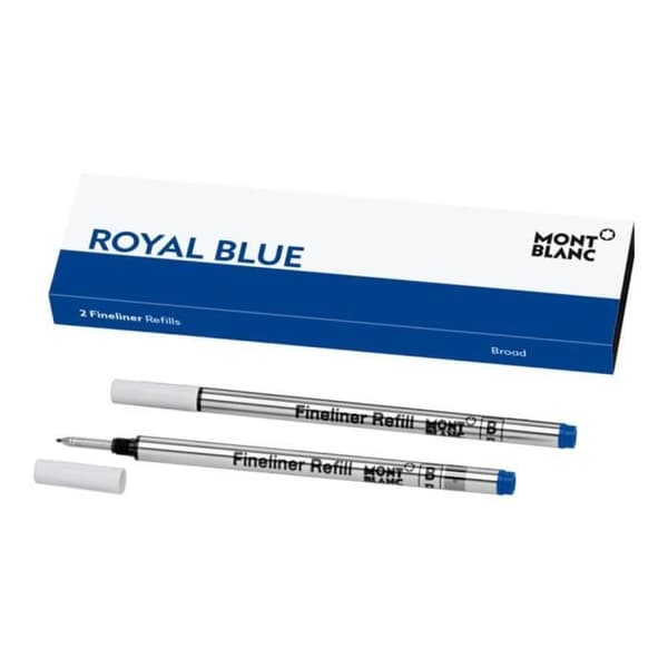 Montblanc 2 Fineliner Refills (B), Royal Blue 124500
