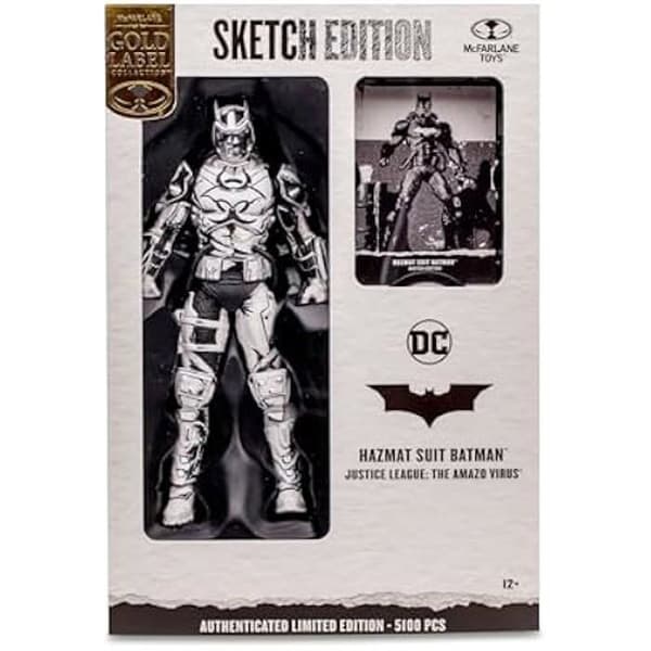 Rörlig figur - MCFARLANE - Batman med Hazmat-dräkt - 17 cm - 22 ledsystem - Designerutgåva