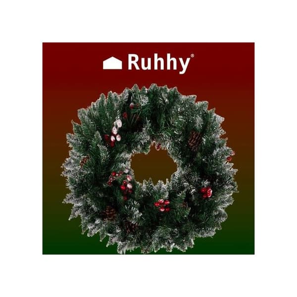 Snöig julkrans Ruhhy 22302