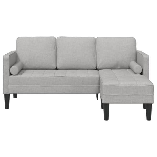 Kampanjsoffa hörn 3 platser Grå Moln 160 cm Tyg