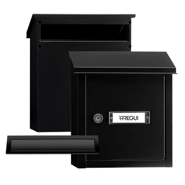 Pack Entréebruk + Brevlåda - ARREGUI - V4034 - Stål - Svart - Format A5