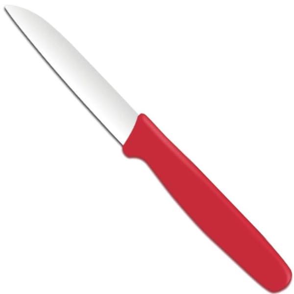 Frukt- och grönsaksskalare 180 mm - röd