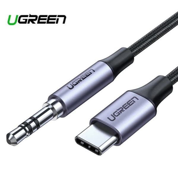 Ljudadapterkabel - UGREEN - 30633 - Typ-C till Jack 3.5mm - 1m - Mörkgrå