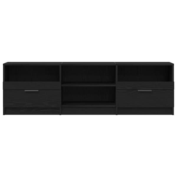 TV-möbel Svart Ek 150x33,5x45 cm Ingenjörsträ