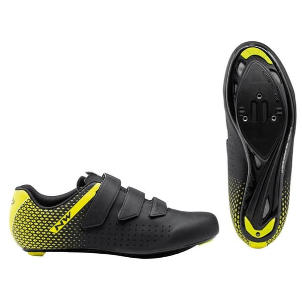 Cykelskor Northwave Core 2 - svart/gul fluo