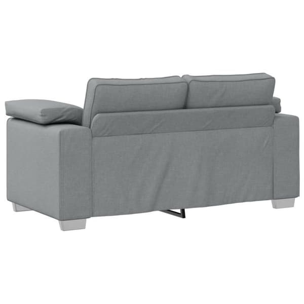 grå ljus 120 cm tyg loveseat