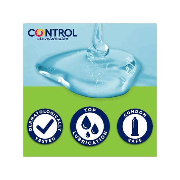 Massagegel - CONTROL - 2-1 - Exotic - 200ml - Kompatibel med kondom