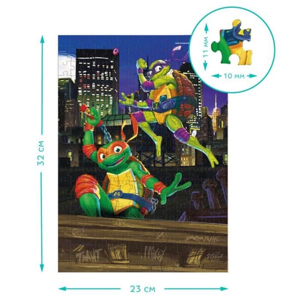 Pussel "De Turtles Ninja - Donatello och Michelangelo" 250 bitar