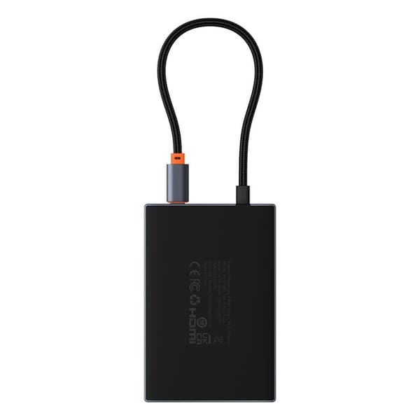 Adapterhub 8 i 1 HDMI DisplayPort VGA USB-A USB-C - grå
