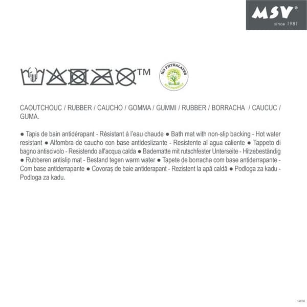 Badmatta - MSV - Gummibotten - Rosa - 44X92
