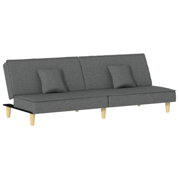 vidaXL Bäddsoffa Mörkgrå Tyg 351901