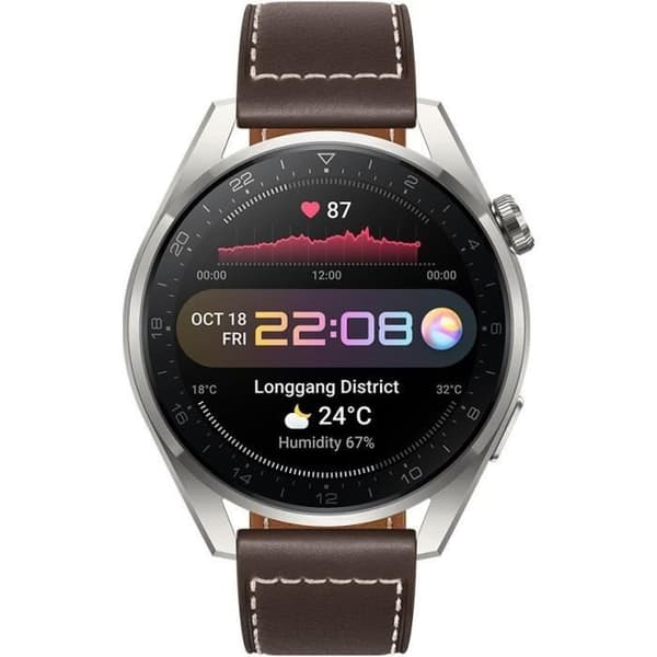 HUAWEI Watch 3 Pro - Classic Brown Edition - Smartwatch