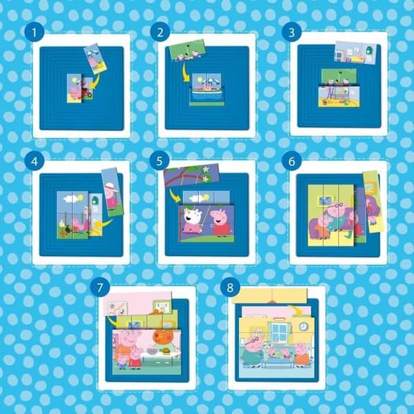 Peppa Pig progressiva pussel - Självkorrigerande låda - LISCIANI