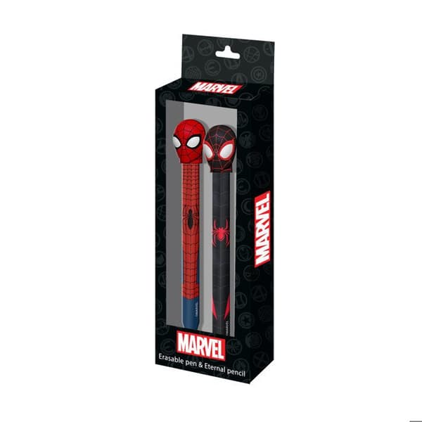 Pack av evighetskritor + Penna - Spiderman Peter - Röd - En storlek