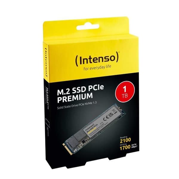 SSD - INTENSO - Premium M.2 - 1 To - 2100 Mo/s - PCI Express 3.0