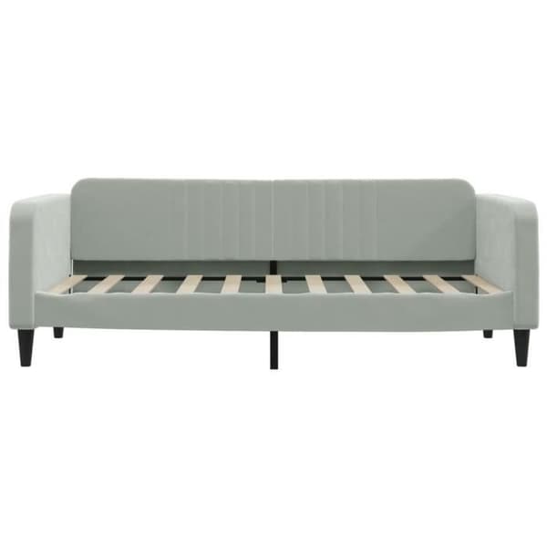 vidaXL Lätt grå vilosäng 90x190 cm sammet 354099