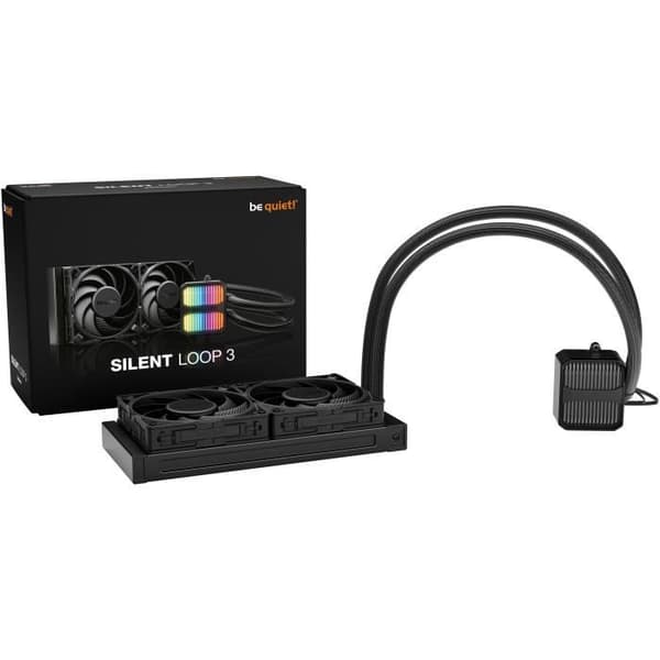 Vattenkylning - VAR TYST! - Silent Loop 3 - 240 mm - Kompatibel med socket AM4 - Aluminium
