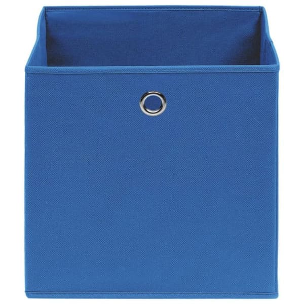 vidaXL Förvaringsboxar 10 st Blå 32x32x32 cm Tyg