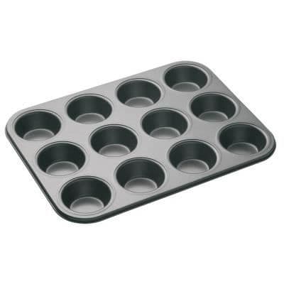 Muffinsform - KITCHEN CRAFT - Plåt med 12 - Non-stick - Tjock stål - Diskmaskinssäker