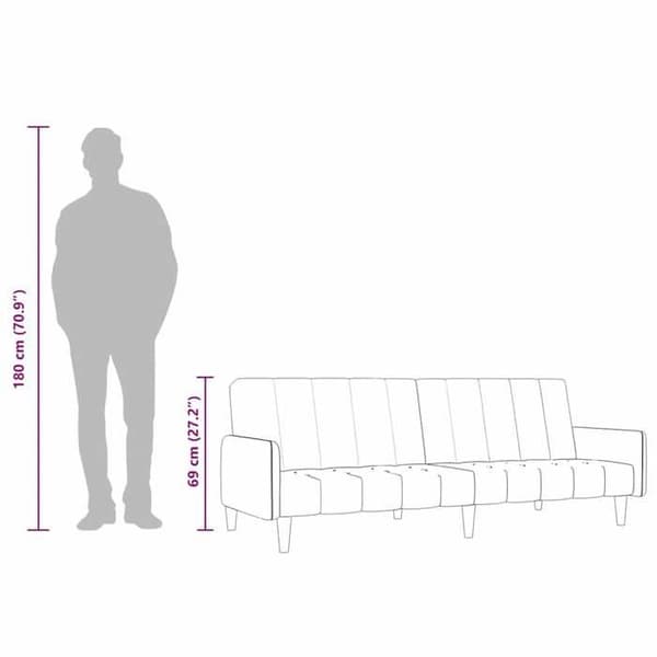 vidaXL 2-sits bäddsoffa ljusgrön sammet 375777