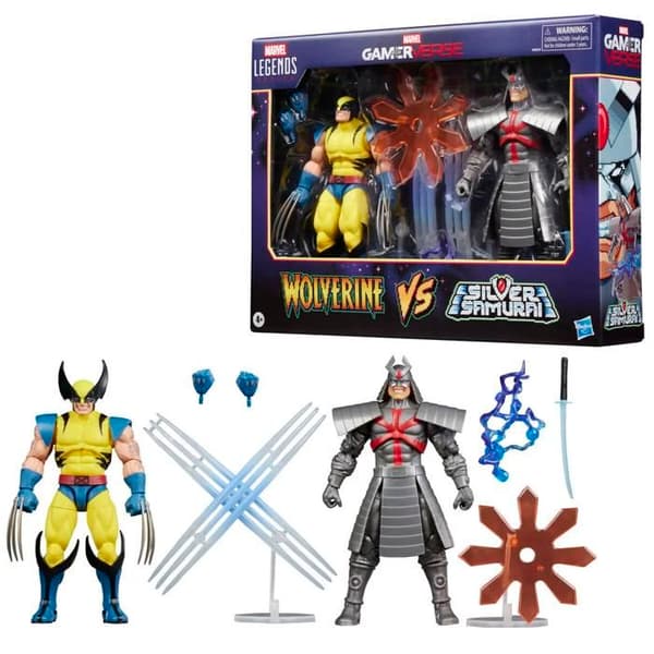 Figur - HASBRO - Wolverine & Silver Samurai Gameverse - 15 cm - 2 figurer - 9 tillbehör