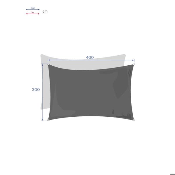Rektangulär solskyddsduk "Curacao" vit 4x3m i polyester - Hespéride