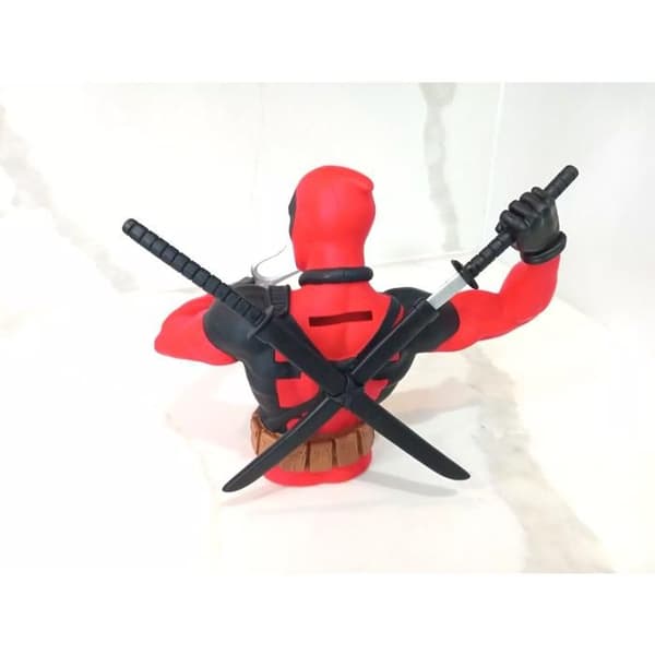 Byst med spargris - MONOGRAM - Ny Deadpool - 20 cm - Röd - Unisex
