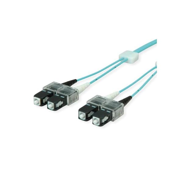 Fiberkabel - EasyLan - 2 m - Turkos - Duplex 50/125µm OM3 - Maximal datasäkerhet