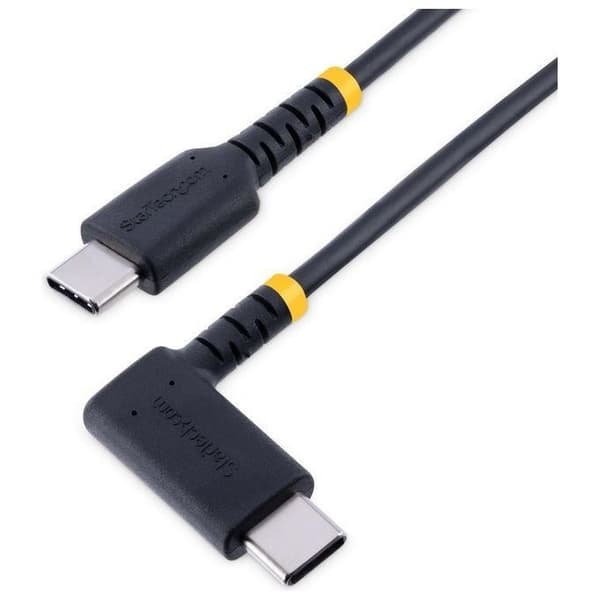 USB-C Laddningskabel - StarTech.com - 30 cm - 60W PD 3A - L format - Svart Aramidfiber