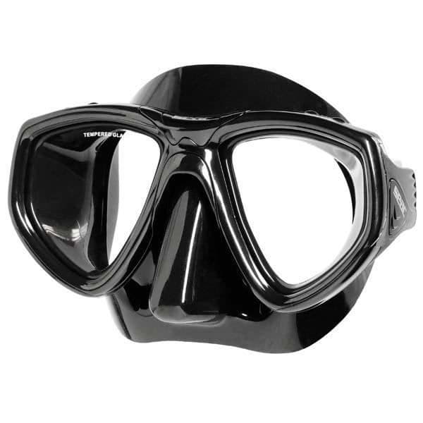 SEAC SUB One Mask Black — Dykmask i silikon, optiska linser, Easy Touch-spänne