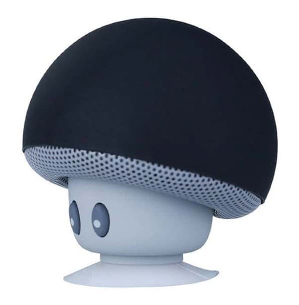 Högtalare - baksida Shot case Bluetooth Mushroom Speaker Sugkopp Högtalare Micro Mini (svart)
