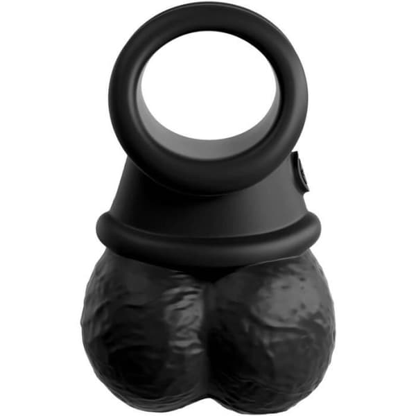 KING COCK - ELITRING MED SILIKONTESTIKLAR -