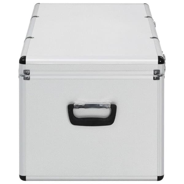 vidaXL Förvaringsboxar 3 st Silver Aluminium