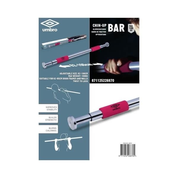 Pull-up bar - Umbro - Ed-26870 - Premium stål - Krom finish - Justerbar