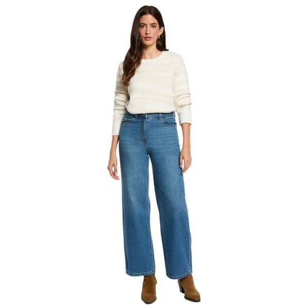 Pull Beige/Vit Kvinna Morgan MTIGRA