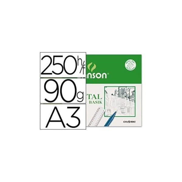 Teckningspapper A3 - Canson - Gvarro - 250 ark - 90g - Transparent