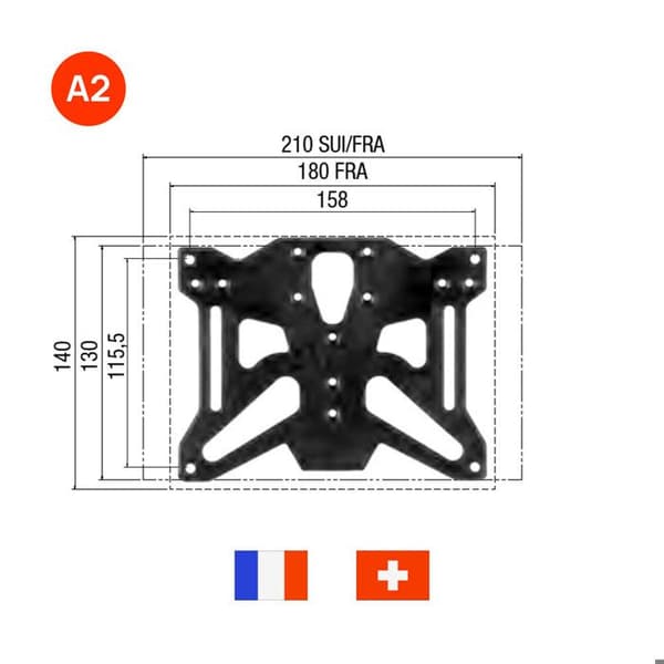 Justerbar kitstödplatta Lightech A2 TARYA131A2