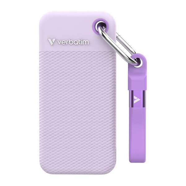Verbatim Pocket SSD 1TB USB-C 3.2 Gen 2 Lila Extern SSD-enhet