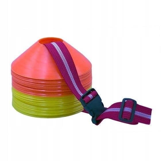 Varningskoner - SOFTEE - 40-pack - Fluorescerande gul/orange - Diameter 19 cm - Höjd 5 cm