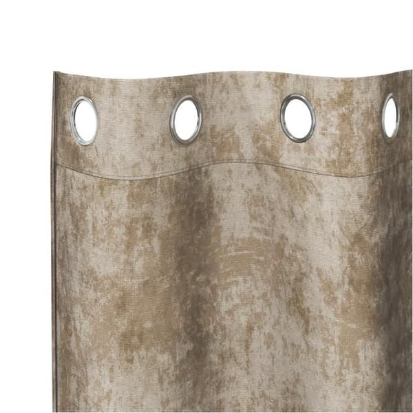 2-pack sammetsgardiner med champagneöglor 260x140 cm