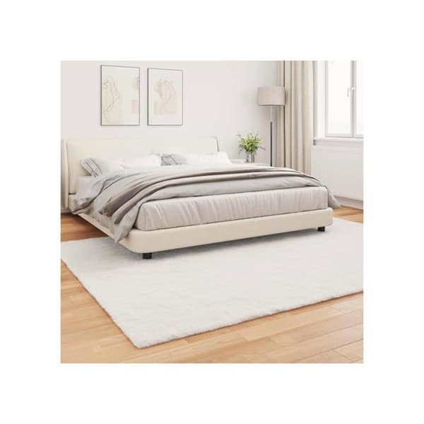Kaninteddymatta - vidaXL - Olite - 200x280 cm - Grädde - Polyester - Rektangulär - Mycket mjuk