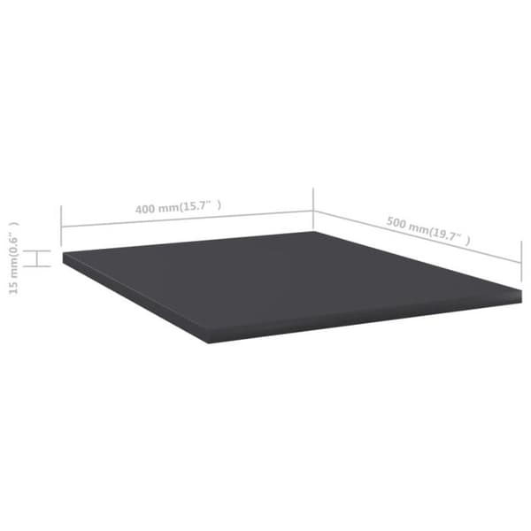 Bibliotekspaneler - VidaXL - 805191 - 8 st - Ingenjörsträ - Grå