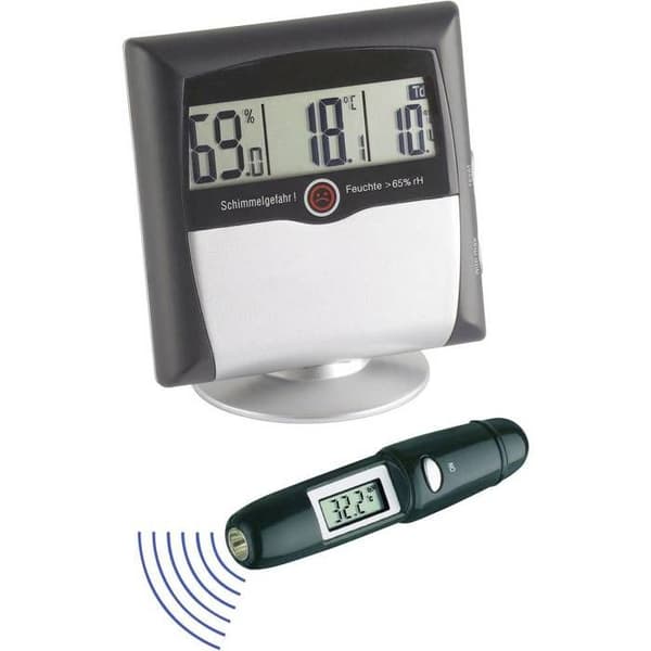TFA Dostmann MS-10 Hygrometer 1 % RF 99 % RF set hygrometer + infrarödtermometer
